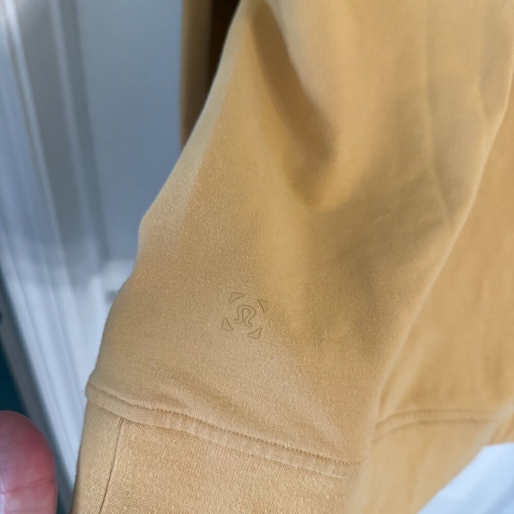 Lululemon Yellow Pullover Hoodie Sweatshirt Size M - Picture 6 of 6